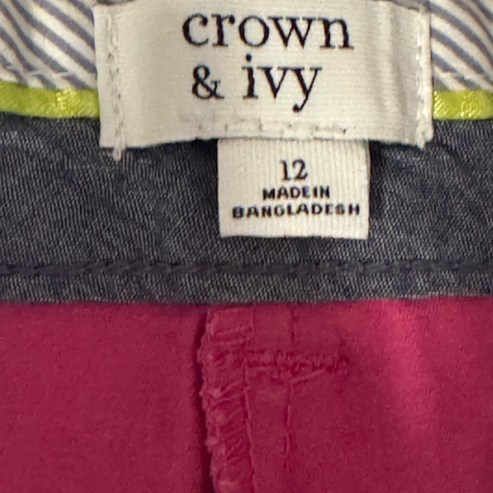 Crown & Ivy Pink Tailored Shorts size 12 - Picture 3 of 3